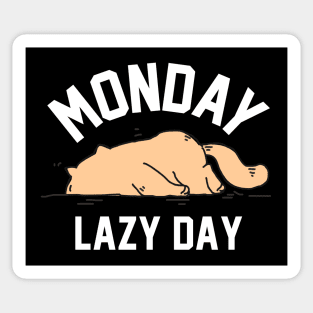 monday lazy day Sticker